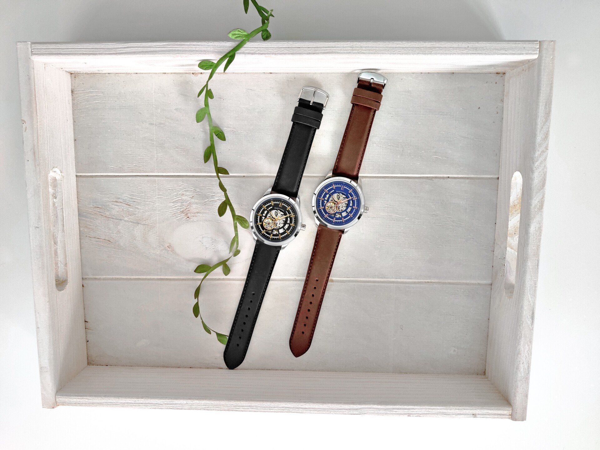 Montre squelettique Pierre Lannier Cuir