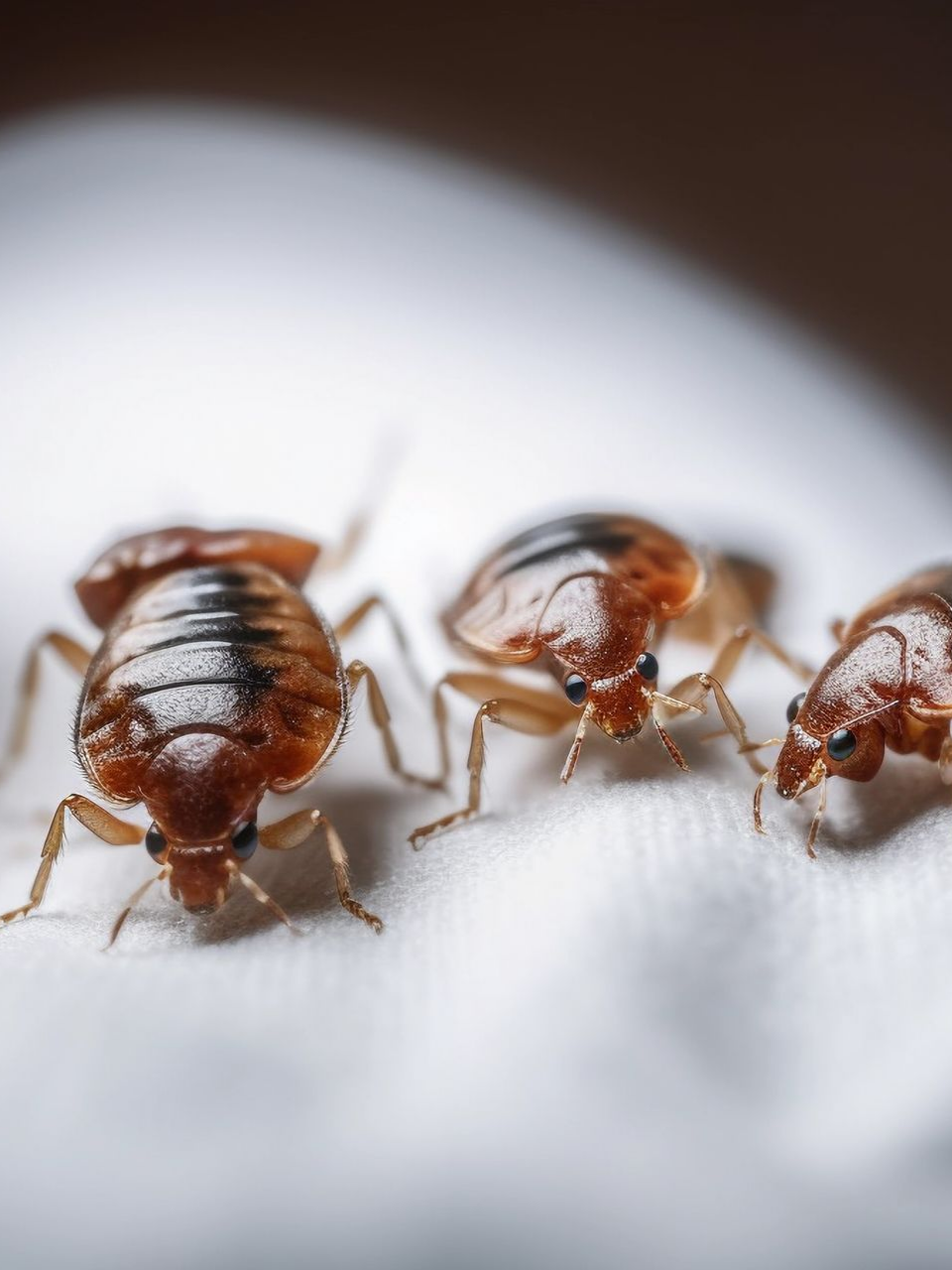 Punaises de lit dans des draps