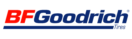 El logotipo de los neumáticos bfgoodrich se muestra sobre un fondo blanco.