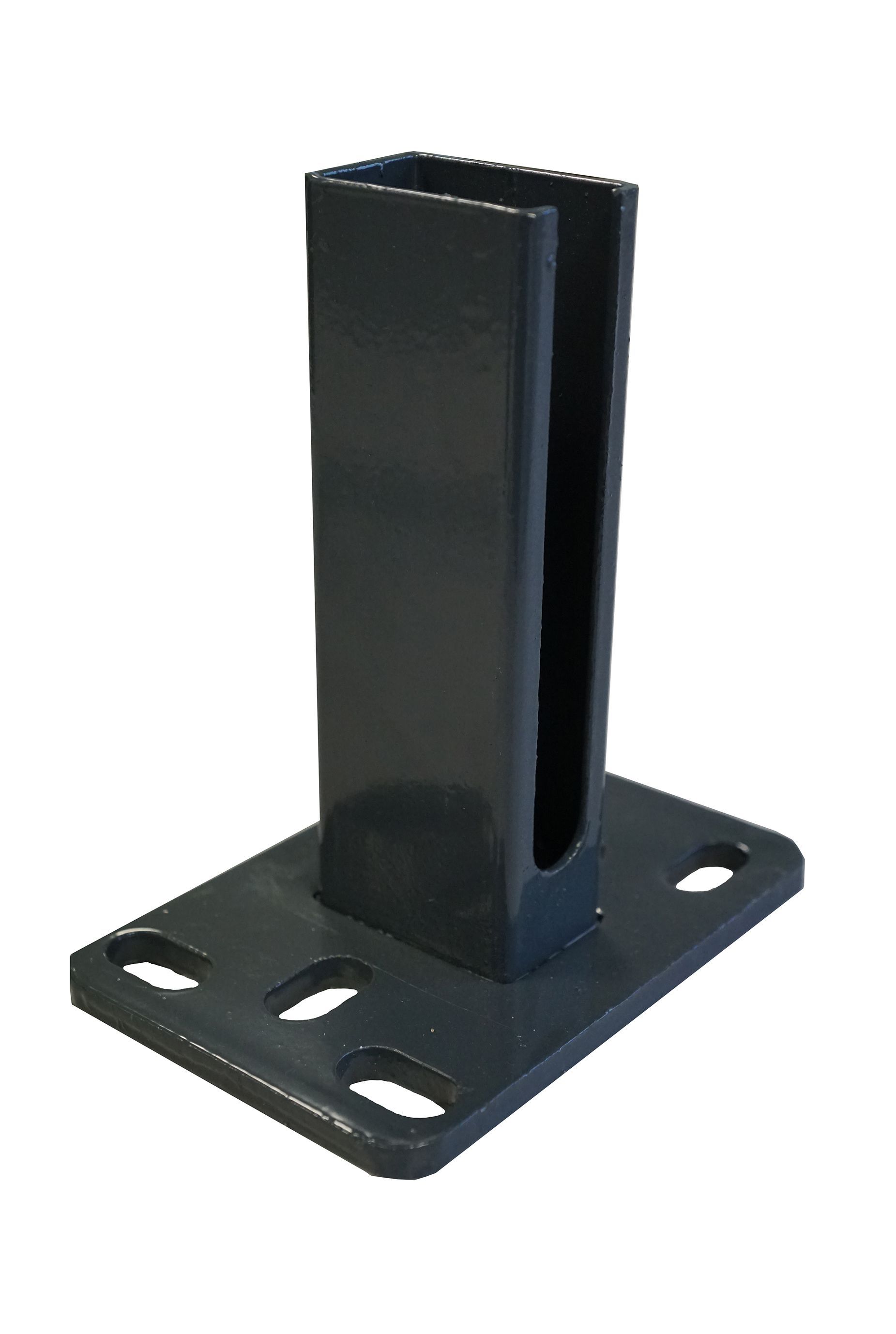 Schwarzes Teil zur Befestigung von Zäunen