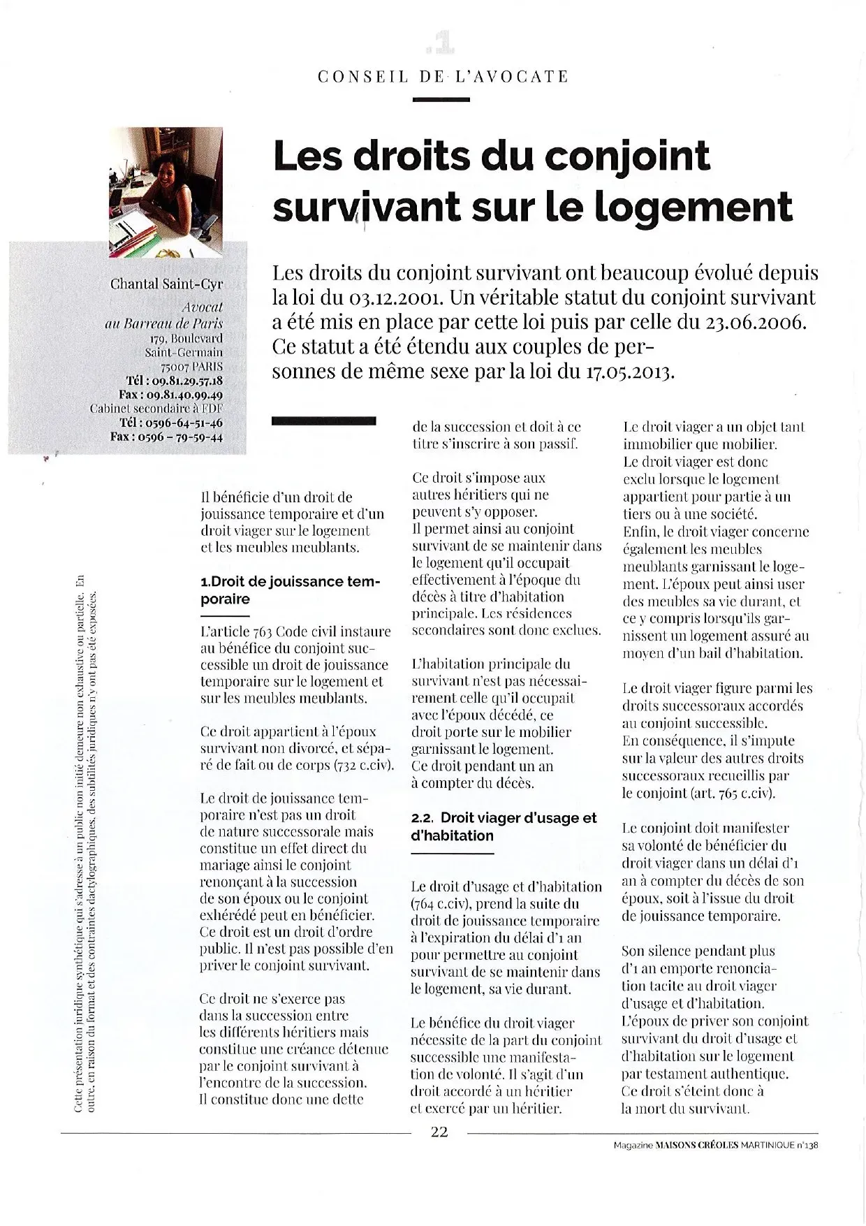 Les droit du conjoint survivant sur le logement