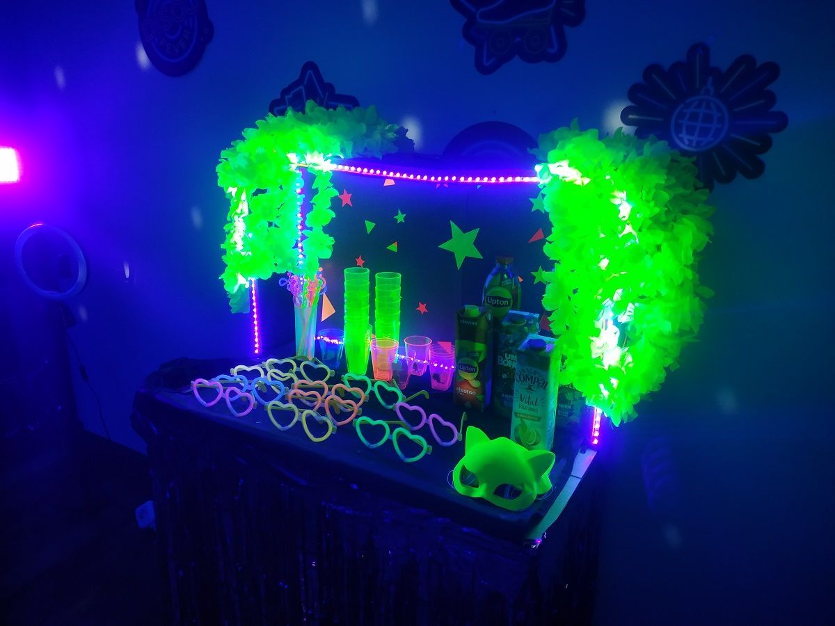 luzes na discoteca móvel