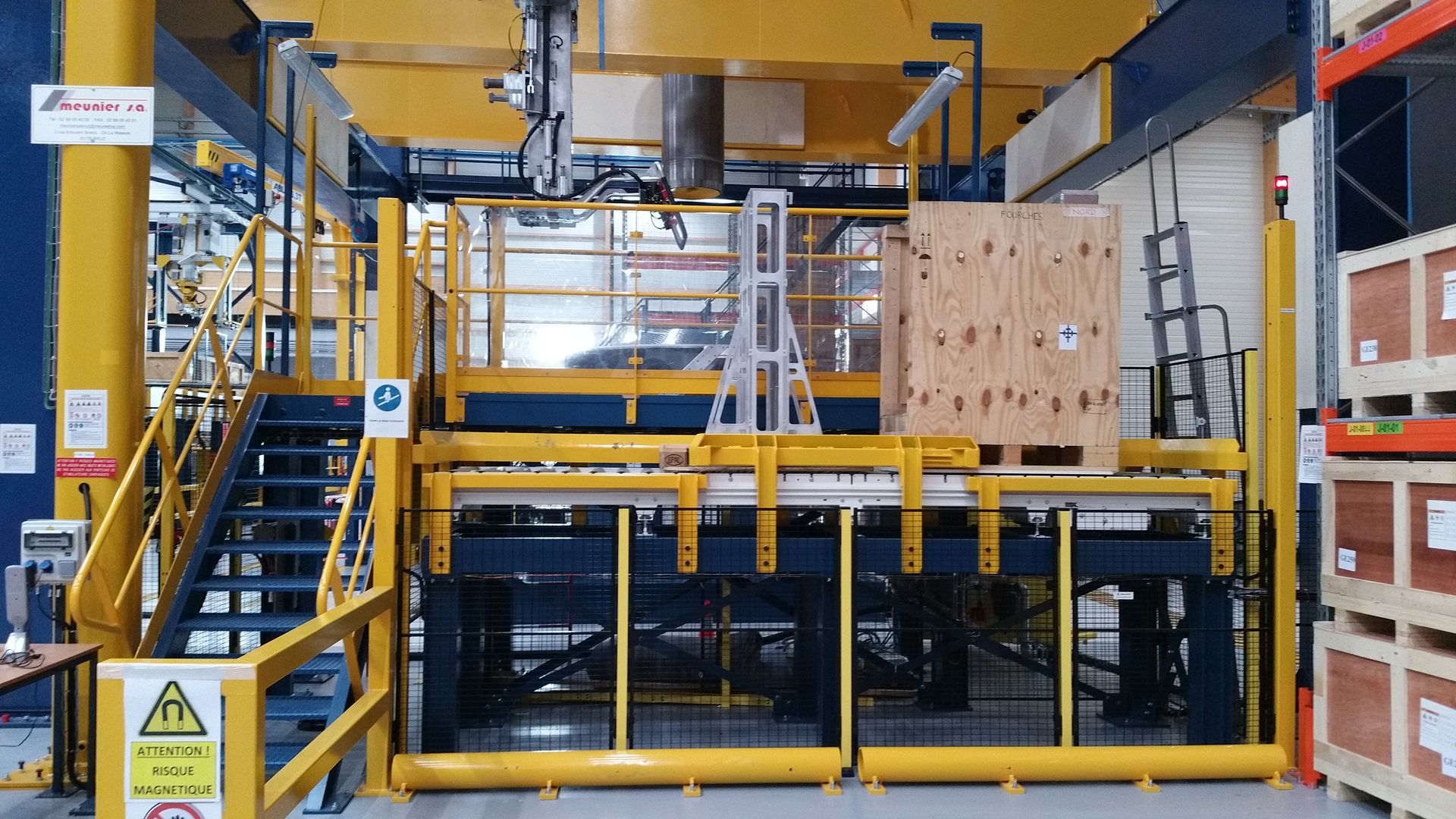 Passerelle pour manipulateur d'aimants