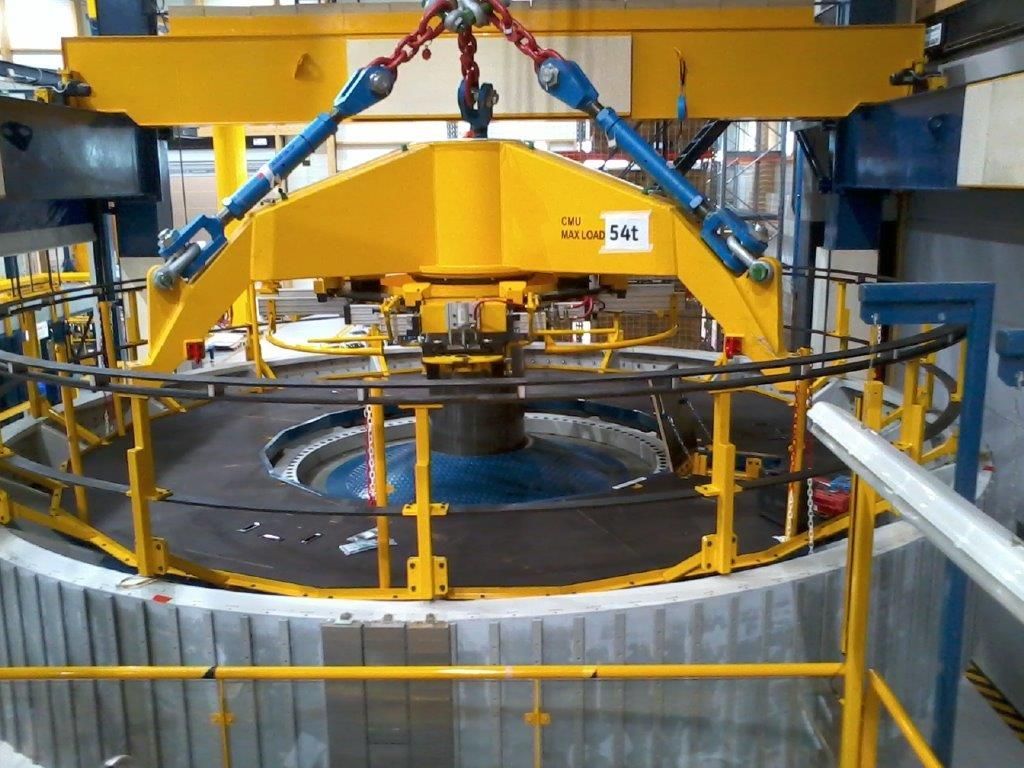 Rotor d'éolienne avec une partie jaune