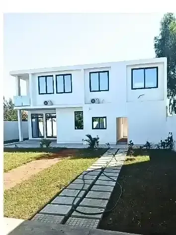 Sala de estar com parede revestida de madeira, TV sobre mármore e um vaso de planta.