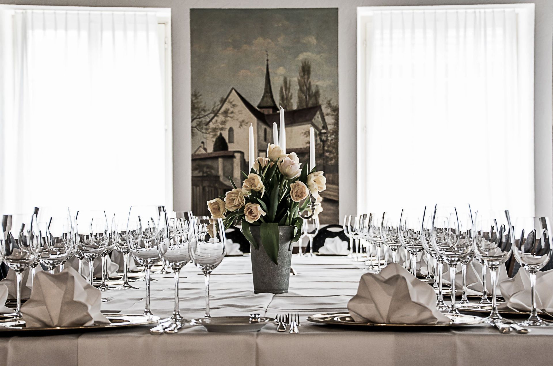 Saal festlich - Restaurant Gemeindehaus Beringen Gastro GmbH