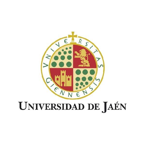 Un logotipo para la Universidad de Jaén con un león.