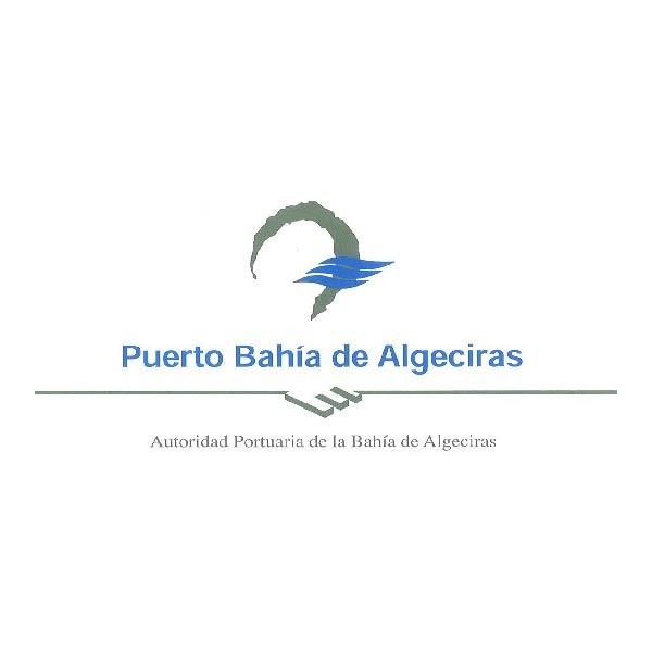 Un logotipo para el puerto bahía de algeciras con un pájaro.