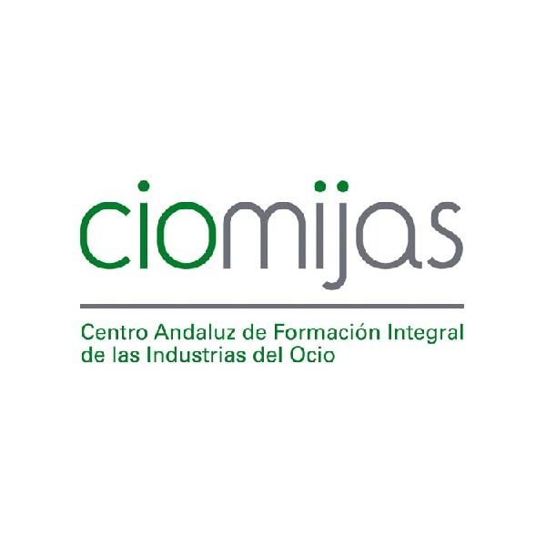 A logo for ciomijas centro andaluz de formacion integral de las industrias del ocio