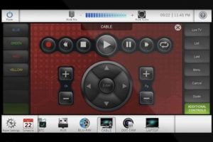 Un control remoto con la palabra cable.