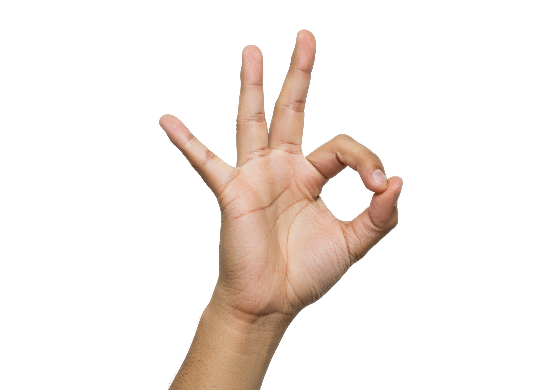 Un signe OK de la main