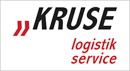 Ein Logo für Kruse Logistics Service in Schwarz und Rot