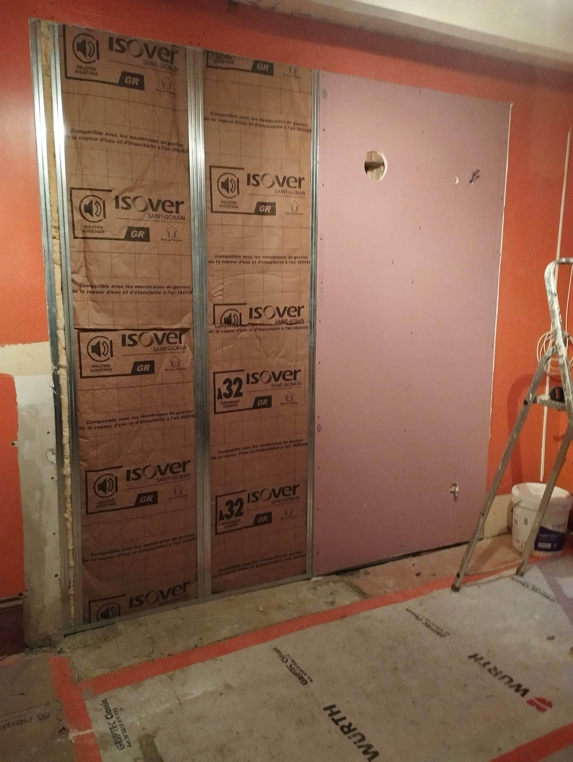 Remplacement d'une ancienne cheminée : deuxième étape.