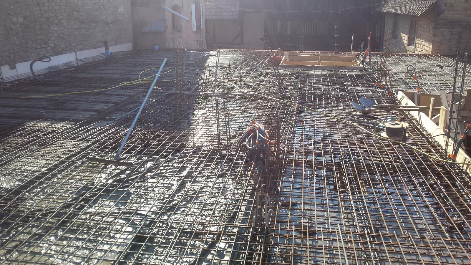 Coulage d'une dalle en béton armée