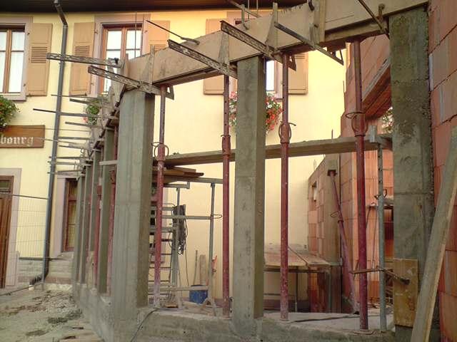 Coffrage de pilier en béton