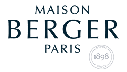 Se muestra un logotipo de Maison Berger Paris sobre un fondo blanco.