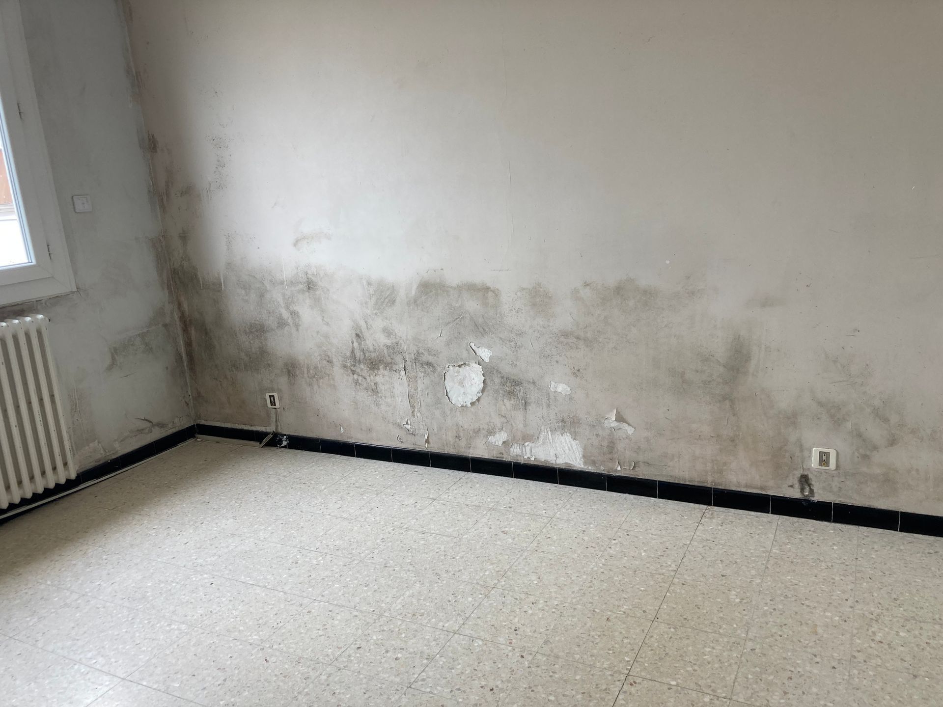 Nettoyer les moisissures dans une chambre à