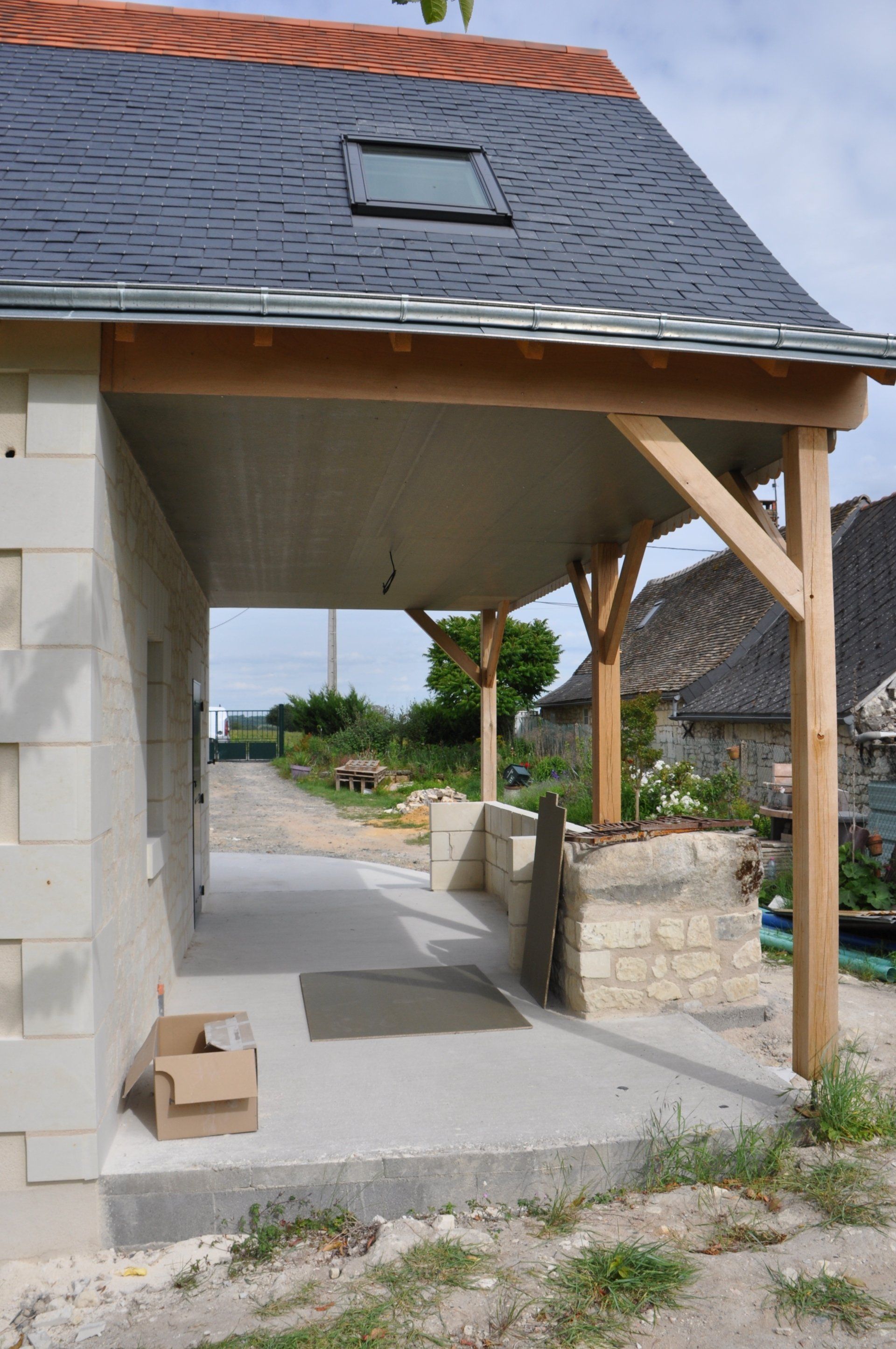 Agrandissement avec ossature en bois sans murs