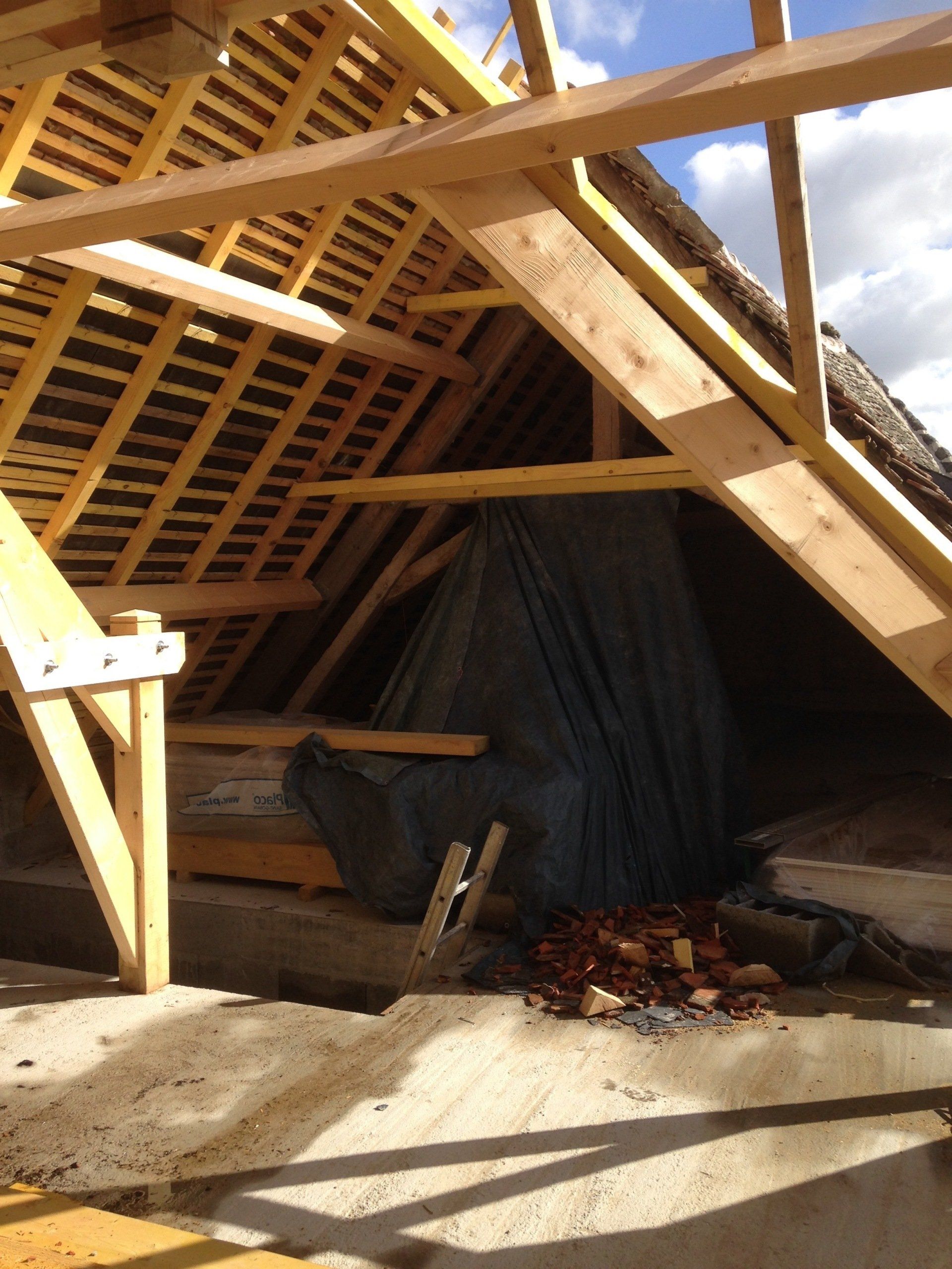 Travaux dans les combles.