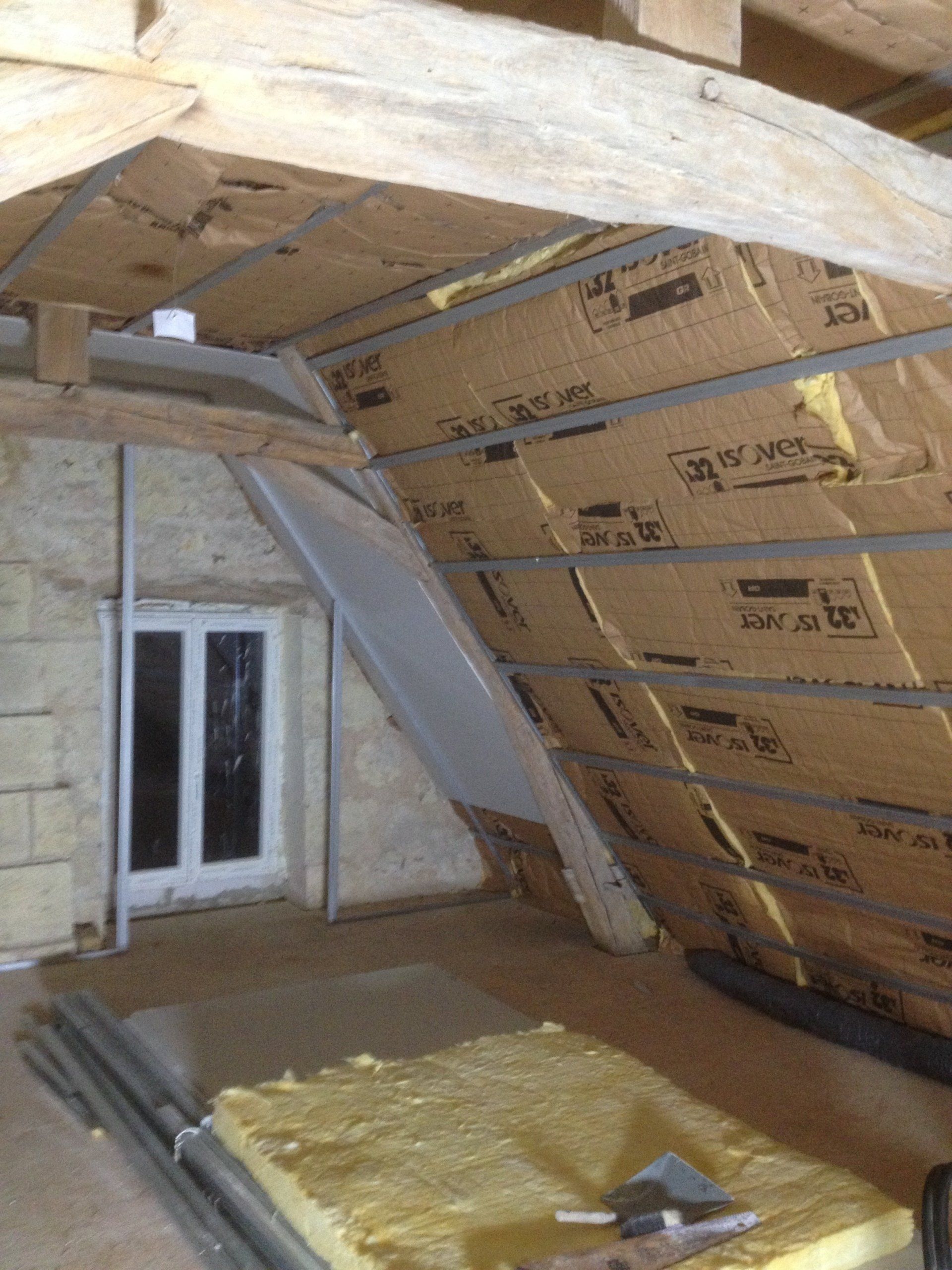 Mise en place d'une isolation.