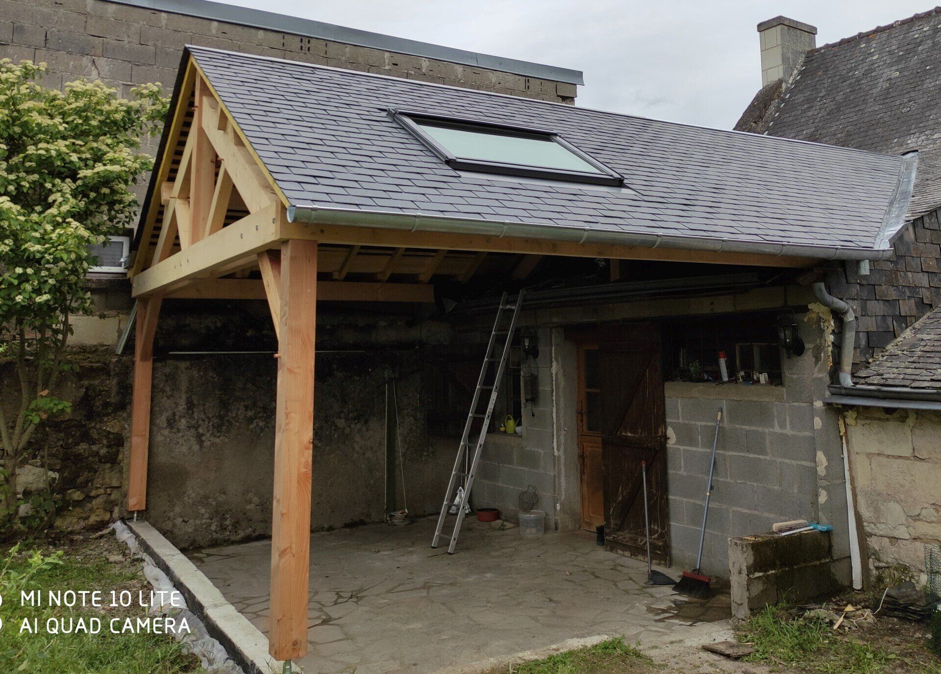 Agrandissement avec ossature en bois d'une maison