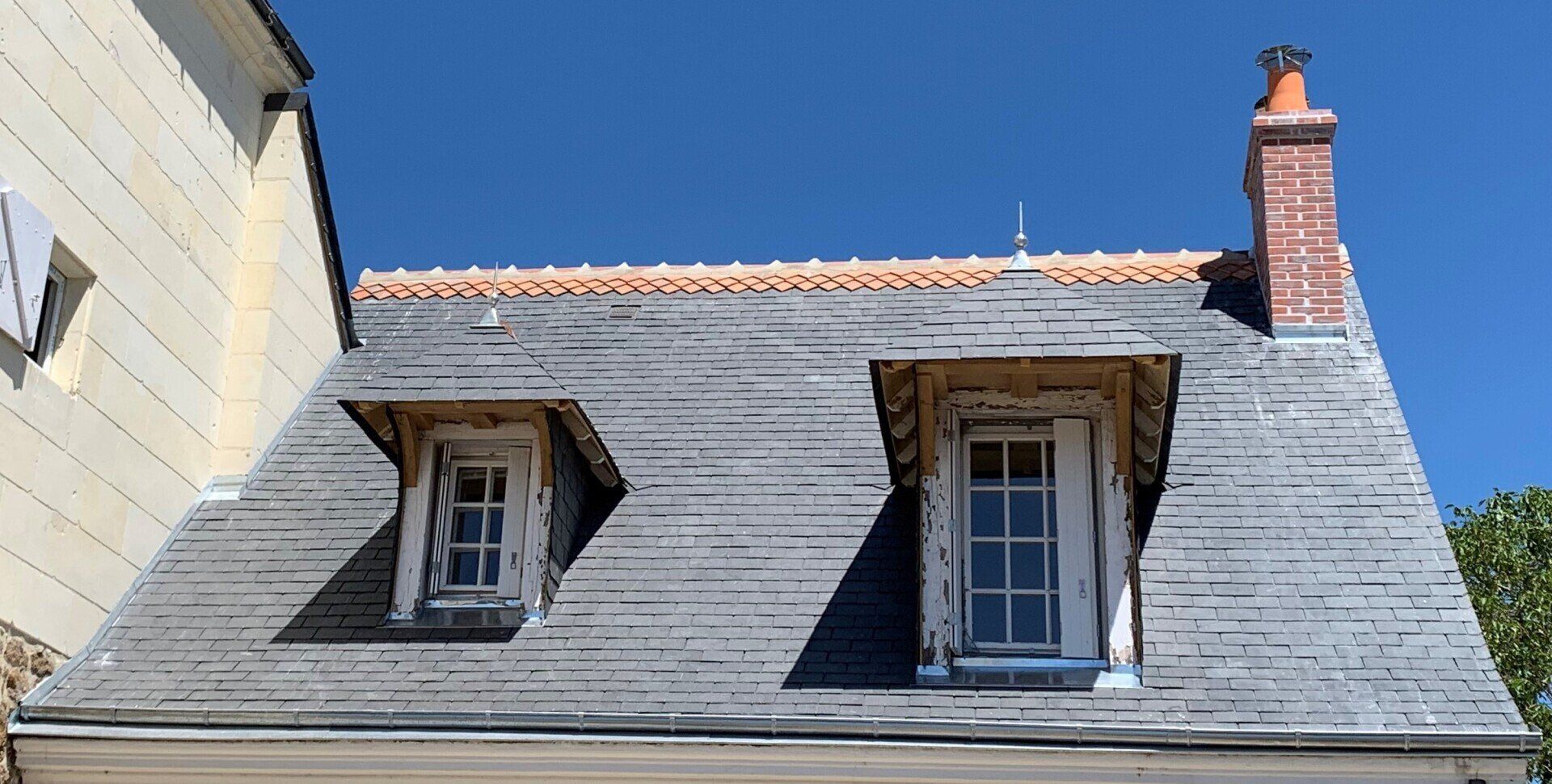 Couverture d'une maison finalisée.