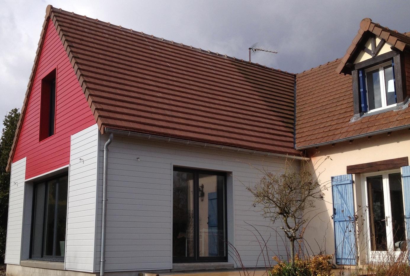 Agrandissement ossature bois à Bourgueil.