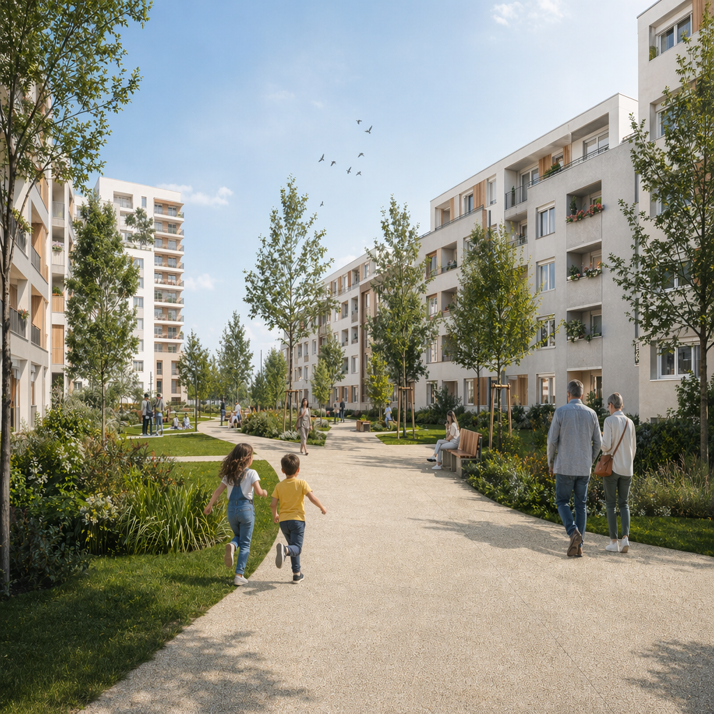Résidence de logements collectifs en lien avec les enjeux d’habitat social