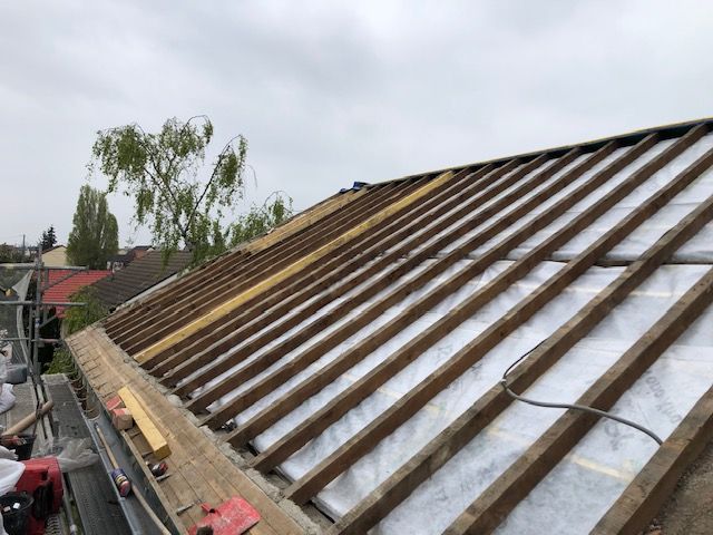 Tuiles de toit entièrement enlevées