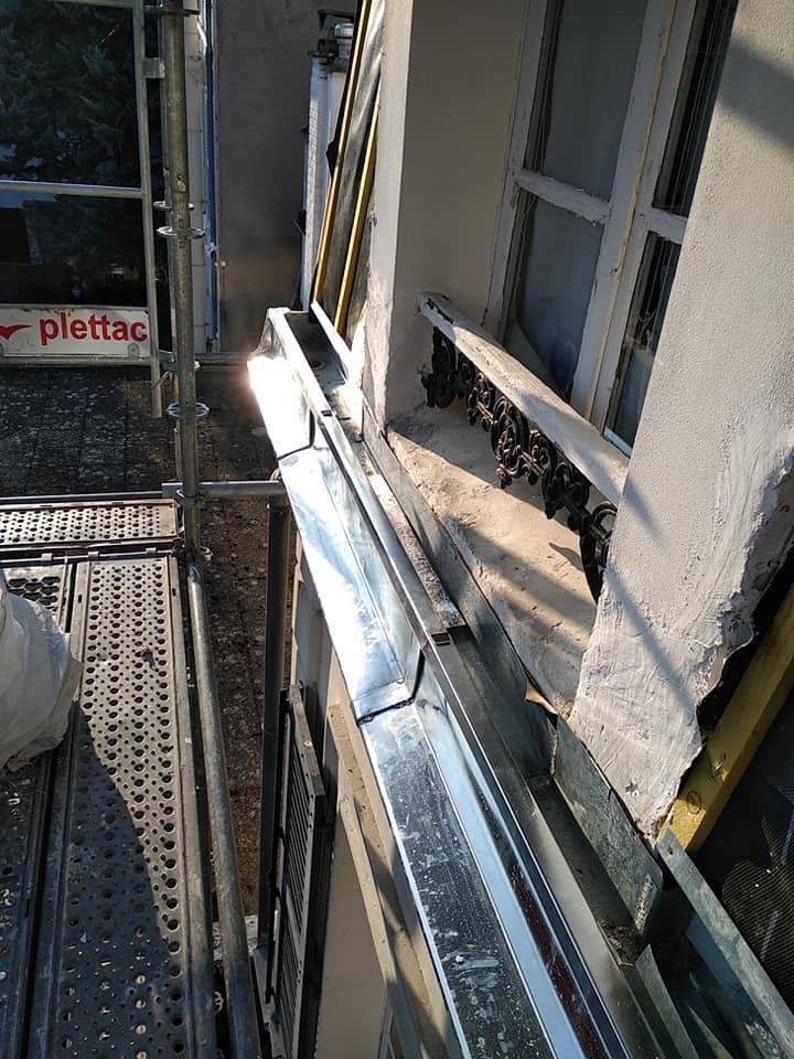 Rebord de fenêtre en zinc