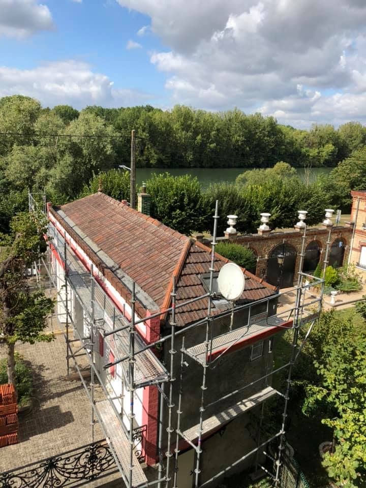Chantier de rénovation de toiture