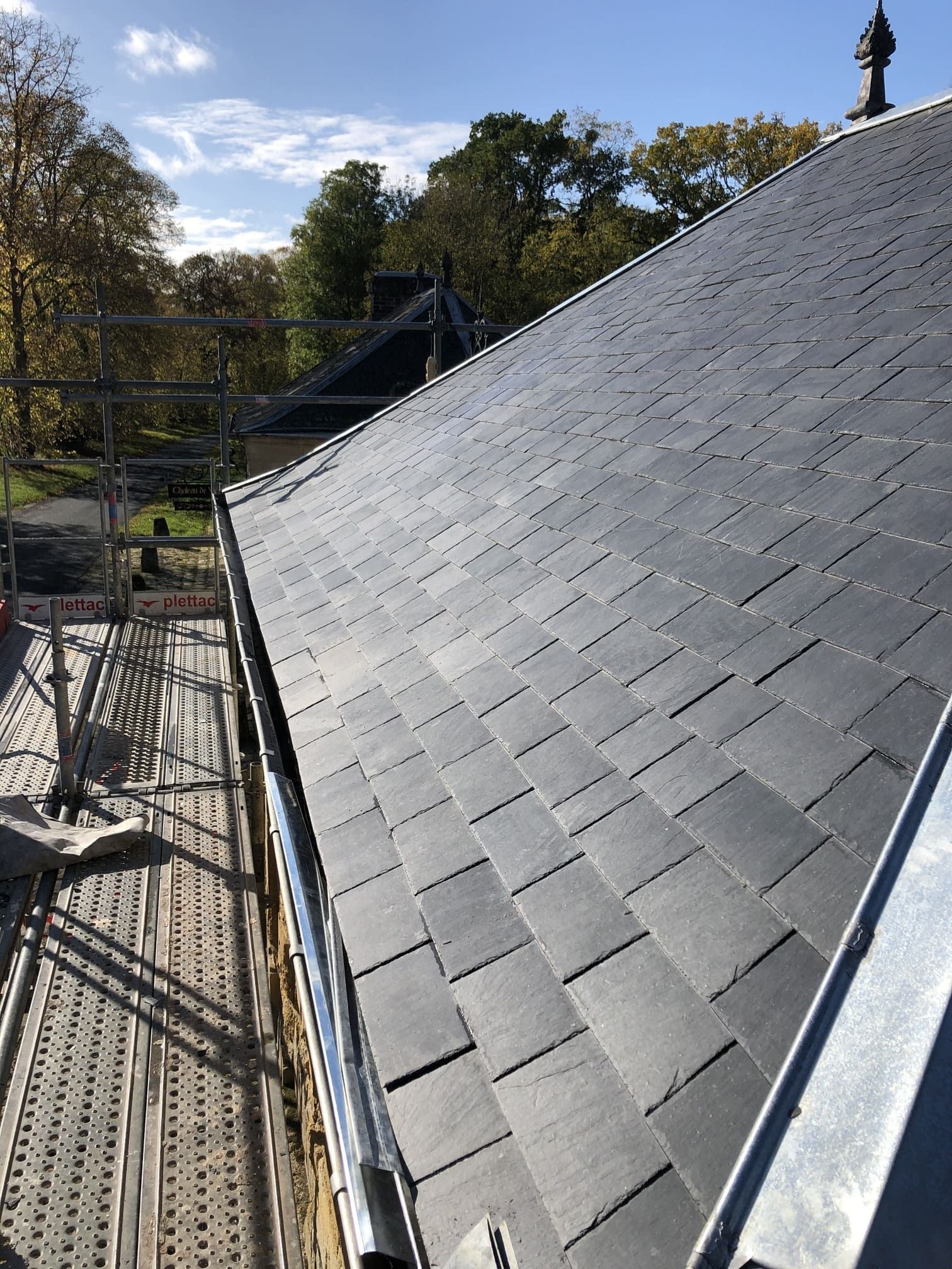 Réfection d'une toiture en ardoise