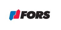 Logo de FORS, représentant une forme abstraite bleue et rouge avec le mot « FORS » en caractères noirs.