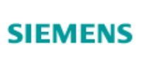 Logo Siemens en turquoise sur fond blanc.