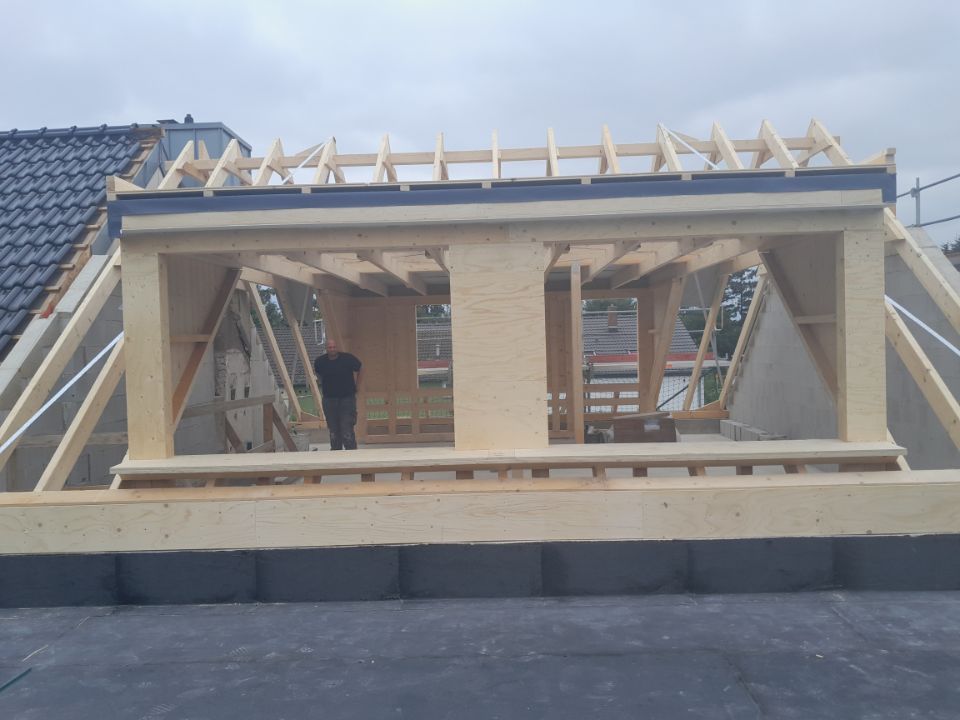 Haus aus Holz, gebaut von der Firma Schotten Klaus