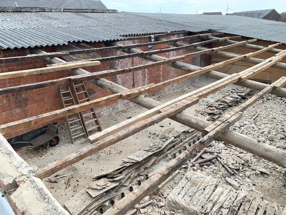 Dachstuhl, gebaut von der Firma Schotten Klaus