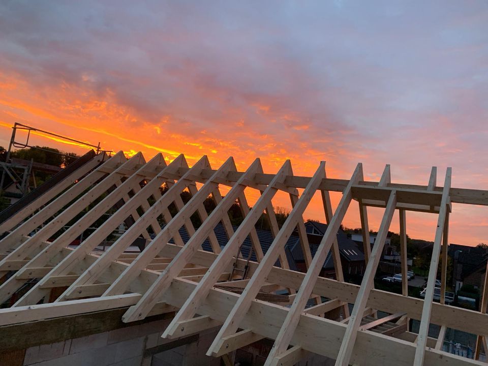 Dachstuhl, gebaut von der Firma Schotten Klaus