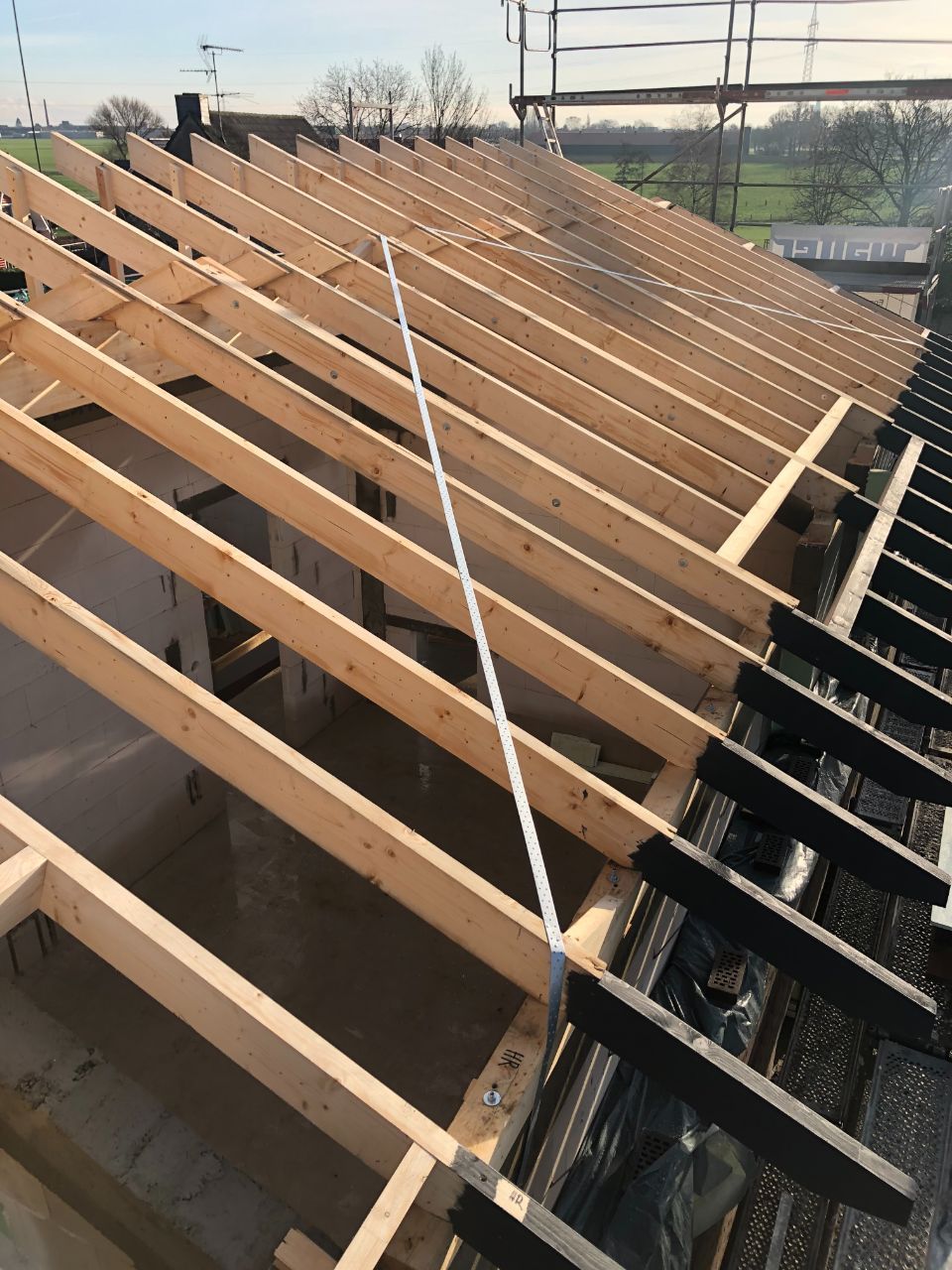 Dachstuhl, gebaut von der Firma Schotten Klaus