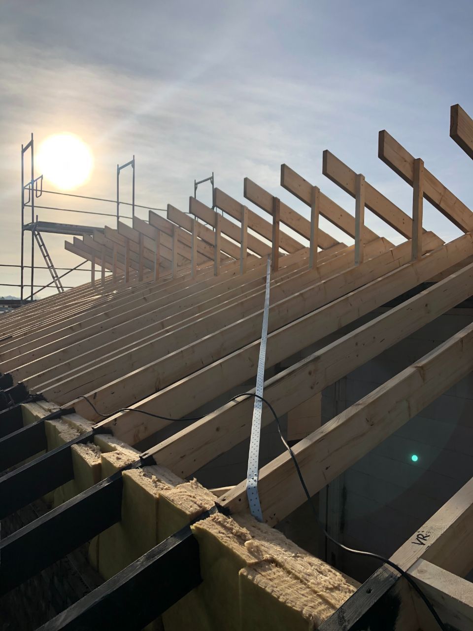 Dachstuhl, gebaut von der Firma Schotten Klaus