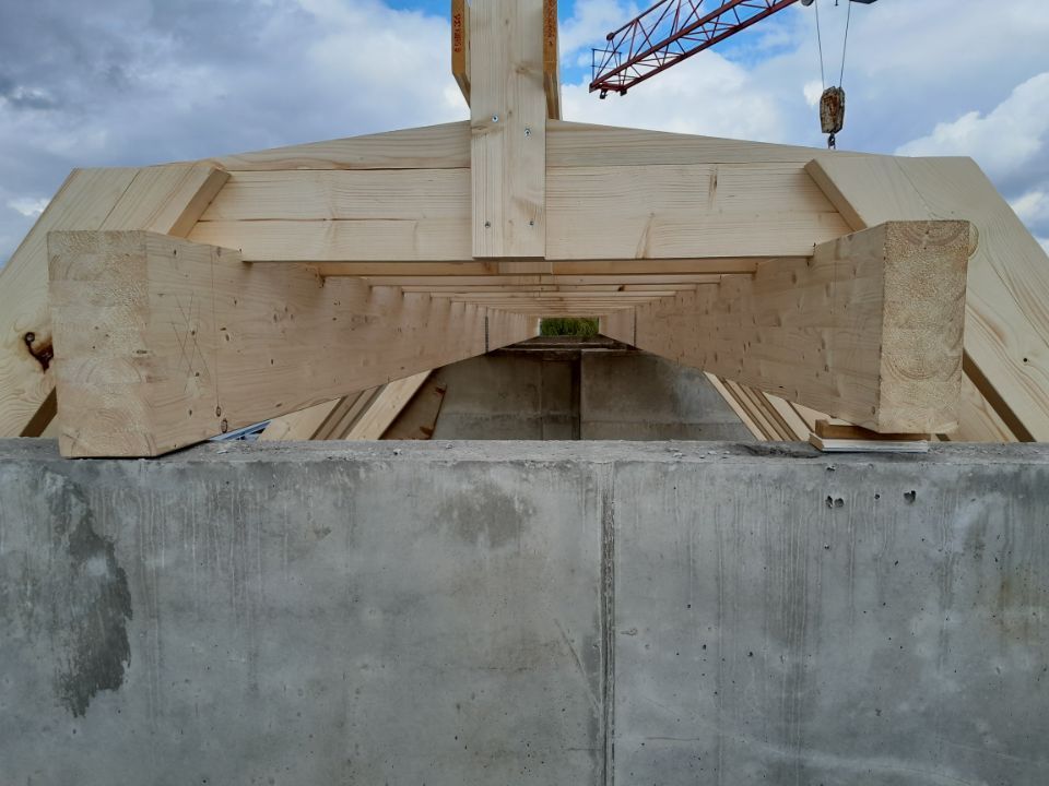 Konstruktion aus Holz, gebaut von der Firma Schotten Klaus