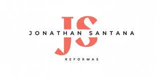 Logotipo con las iniciales “JS” en coral, con el nombre “Jonathan Santana” arriba y “Reformas” abajo.