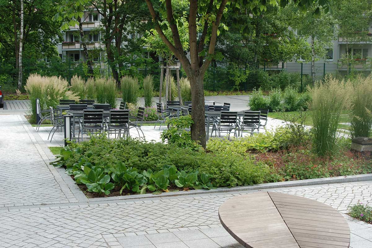 Außenanlagen Kuckucksruf 9 – 12 / Servicestützpunkt „K 2“ der Pbg e.G in Potsdam