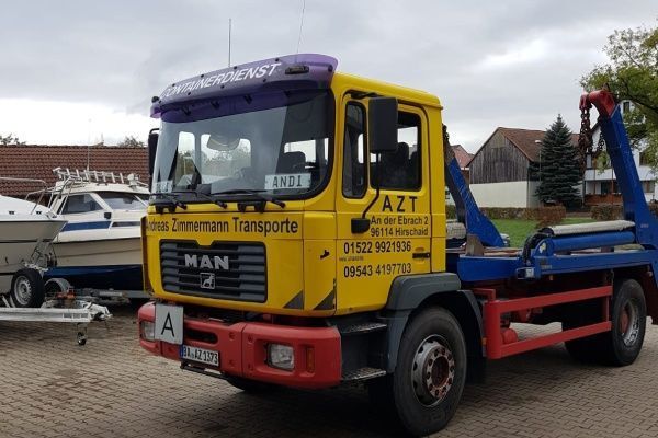 Fahrzeug der Firma Andreas Zimmermann Transporte