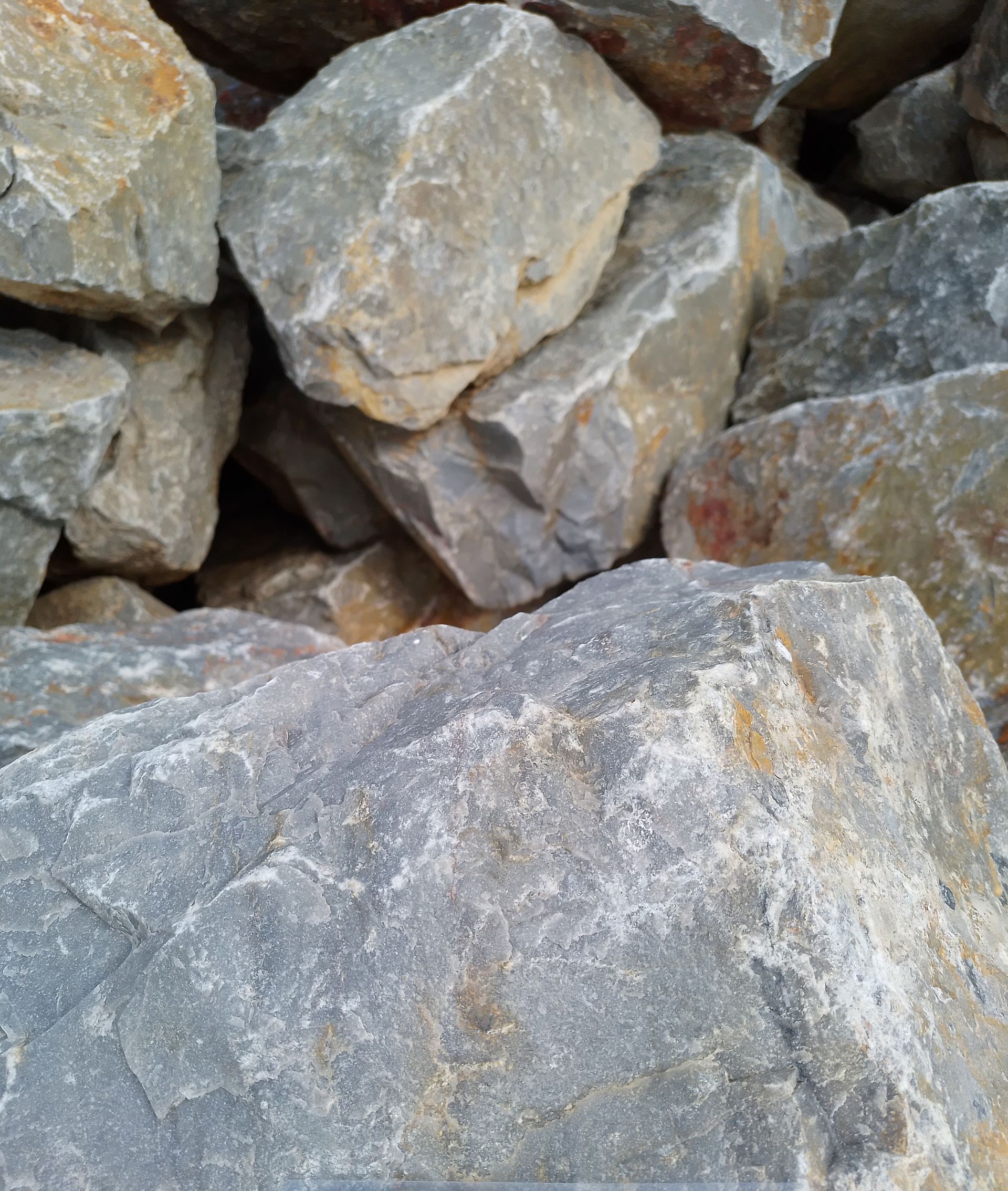 Gros plan sur des roches gris clair