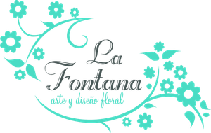 A logo for la fontana arte y diseno floral