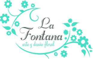 A logo for la fontana arte y diseno floral