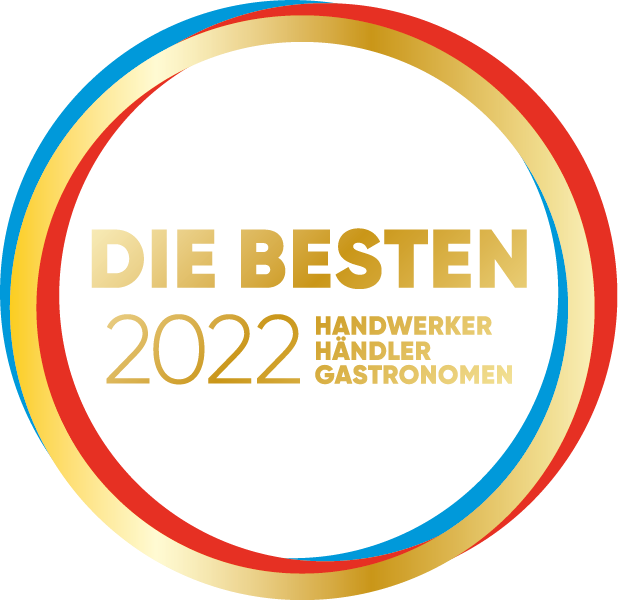 A logo for die besten 2022 handwerker handler gastronomien