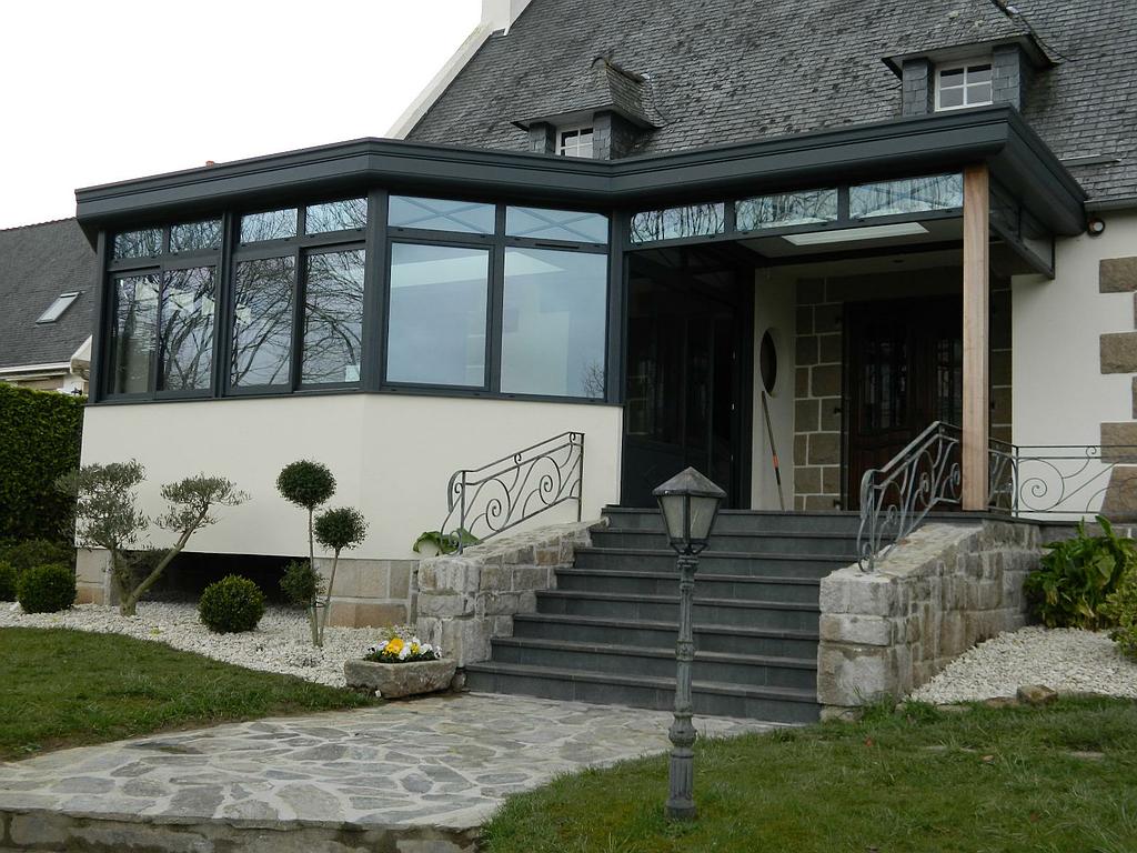 Véranda gris anthracite