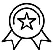 Médaille avec une étoile au centre