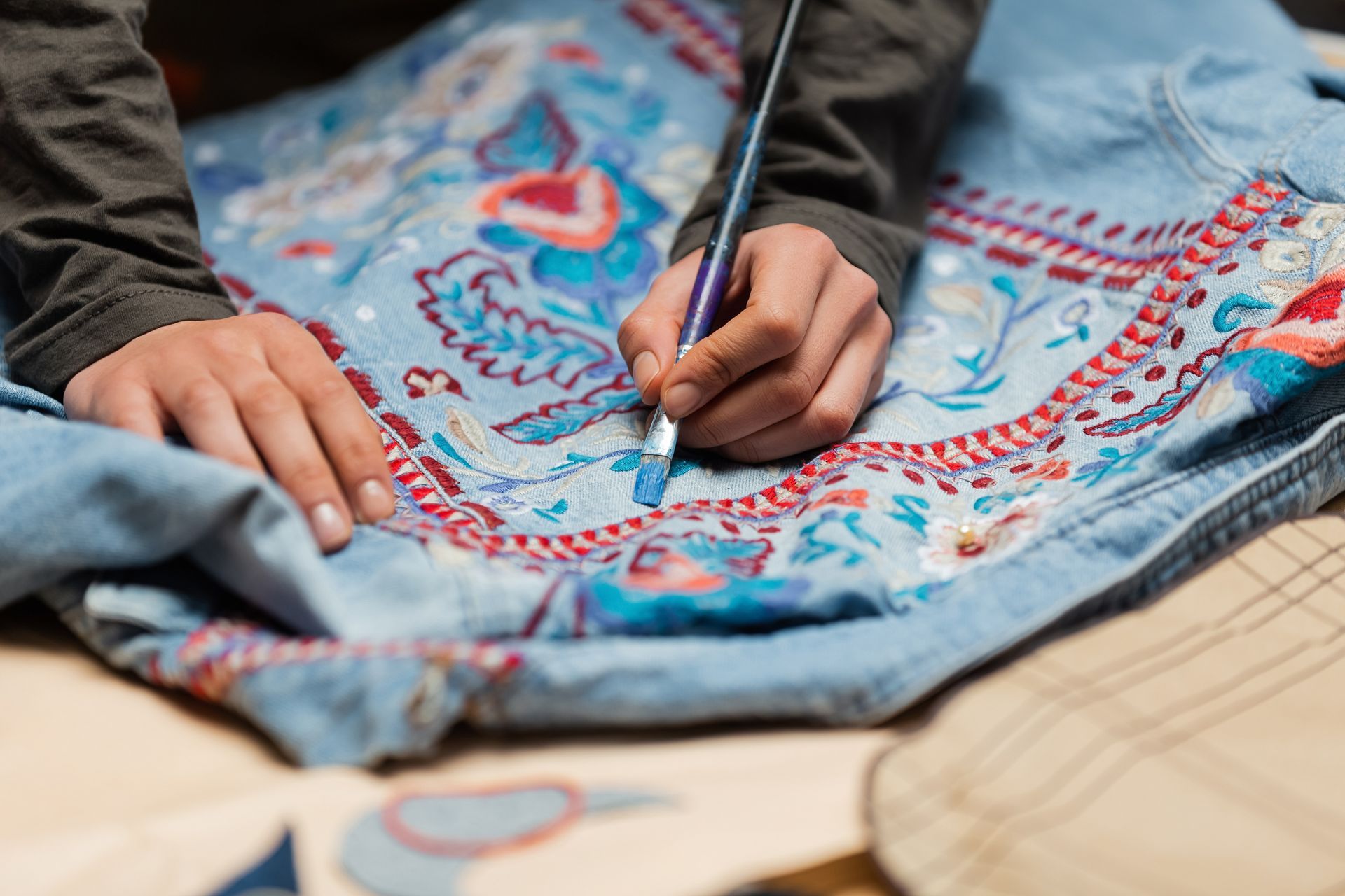 Customisation d'une veste en jean